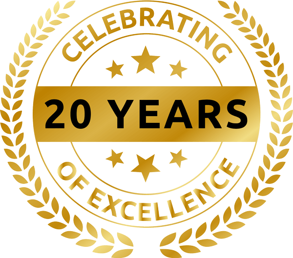 20 Years excellence Badge